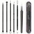 6-Piece Acne Tool Set Blackhead Extractor Facial Care - Facial Acne Removal Tweezers and Needle Stainless Steel Care Tools
