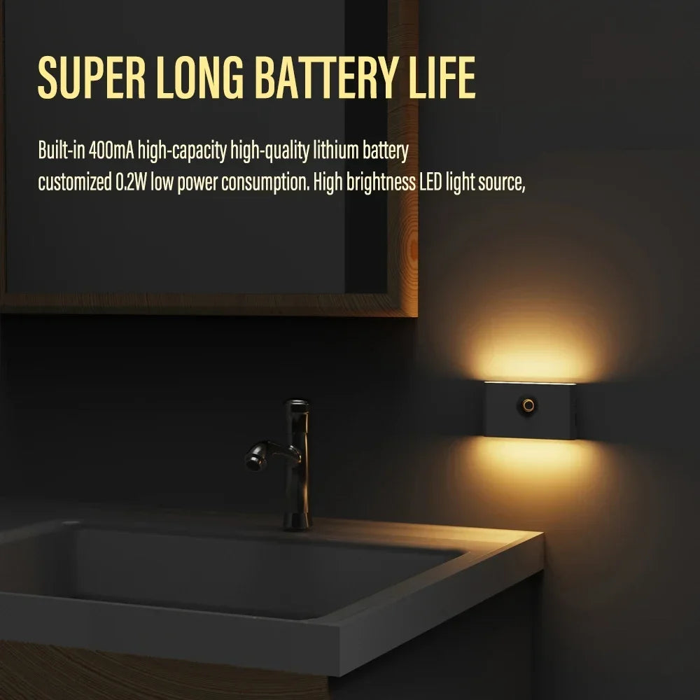 Motion Sensor Night Light Wireless/EU Plug Wall Lamp LED Indoor Lighting,Bedroom Bathroom Corridor Stairway Cabinet Auto ON/OFF