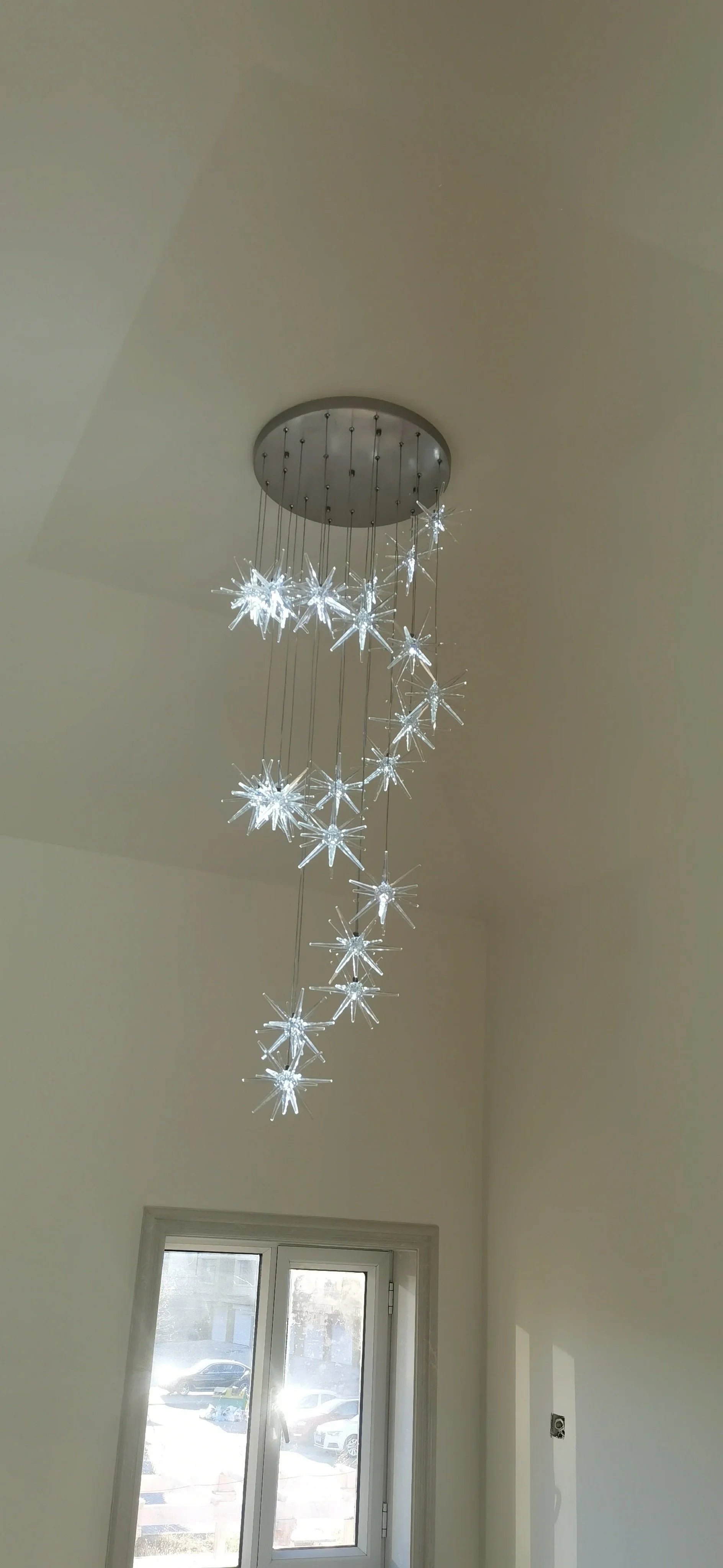 Lustre Attic Kitchen Hotel Led Ceiling Chandelier for Dining Decor Living Room Lamps Modern Meteor Shower Indoor Pendant Light