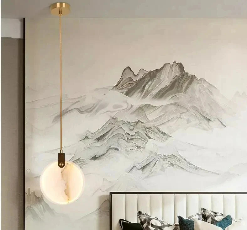 Modern Decorative Lighting Attic Lobby LED Chandelier Luxury Living Room Staircase Marble Pendant Light Villa Ceiling Chandelier