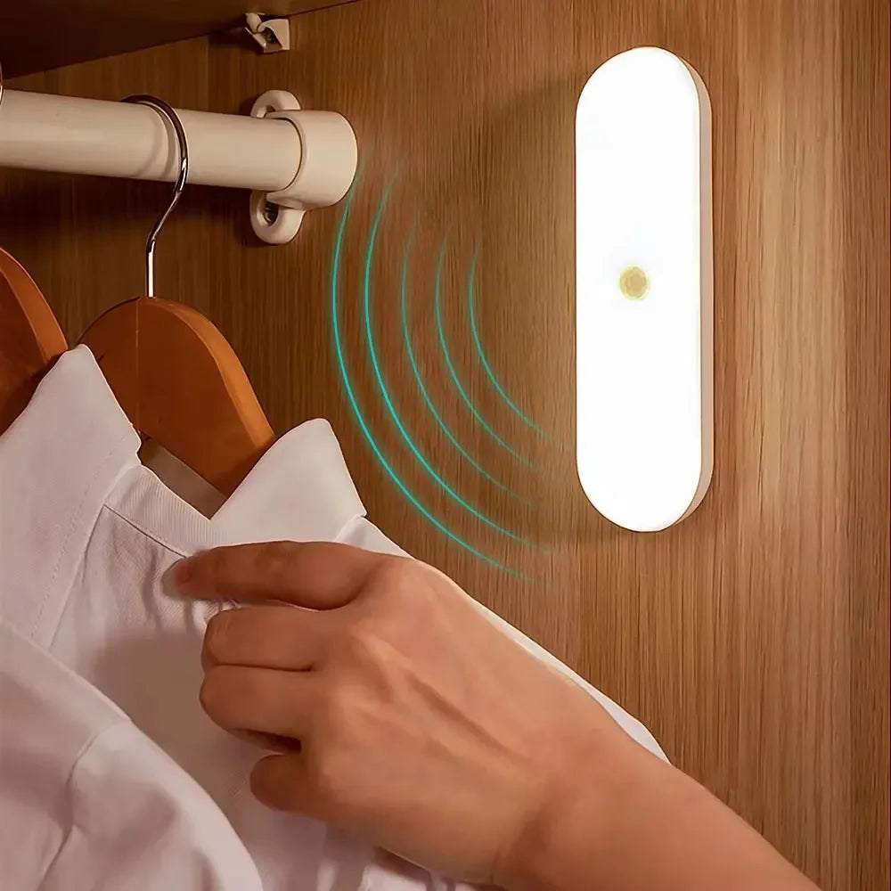 Motion Sensor Lamp Night Light Wireless LED USB Type C Rechargeable Lamp for Kitchen Cabinet Bedroom Wardrobe Staircase Lighting