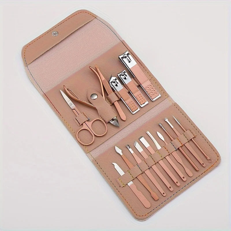 Nail Clippers Manicure Tool Set, With Portable Travel Case, Cuticle Nippers And Cutter Kit, Professional Nail Clippers Pedicure