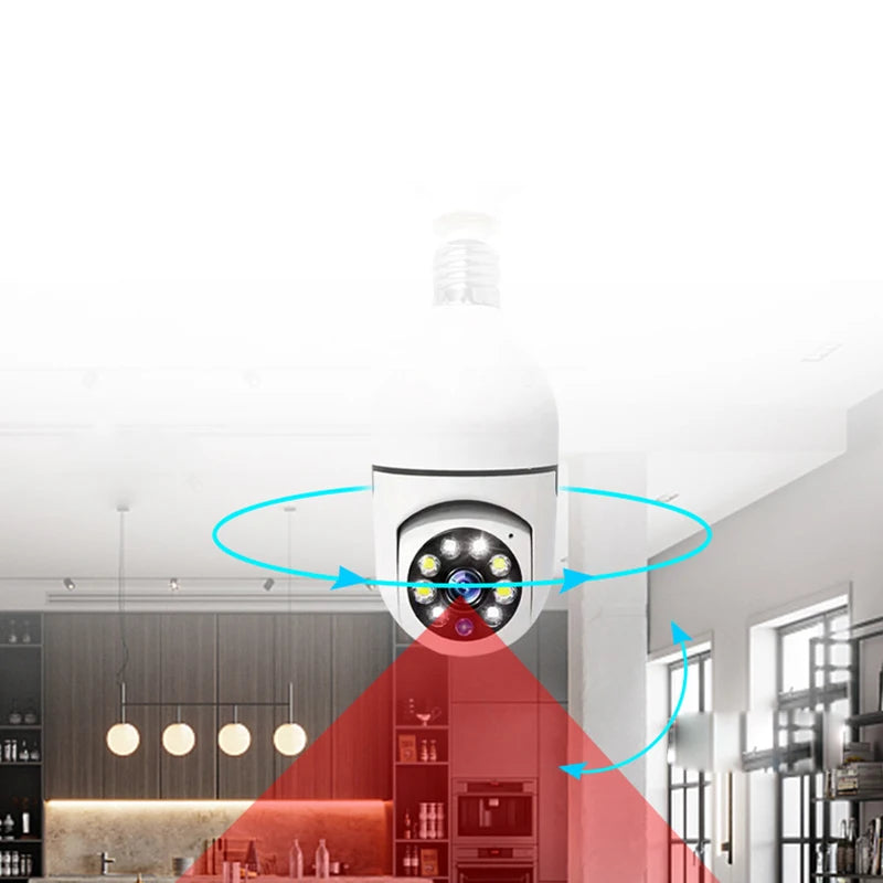 Smart Home 2.4G E27 Bulb Wifi Surveillance Camera HD Night Security Video Surveillance Supprt Two Way Audio Mobile Motion