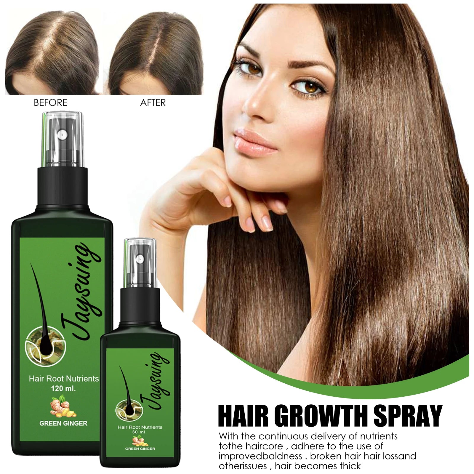 Hair care serum, gently nourishing, massages the scalp, moisturizes and smooths hair, hair care spray