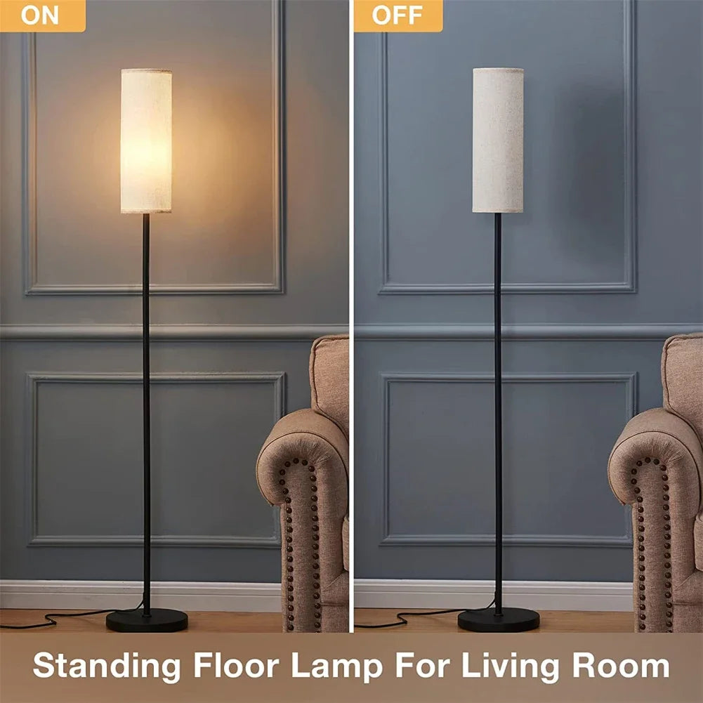 Smart LED Floor Lamp, Dimmable Standing Lamp for Living Room, Bedroom, Gaming ,LED Bulb with Lampshade, Modern Tall Lamp (White)