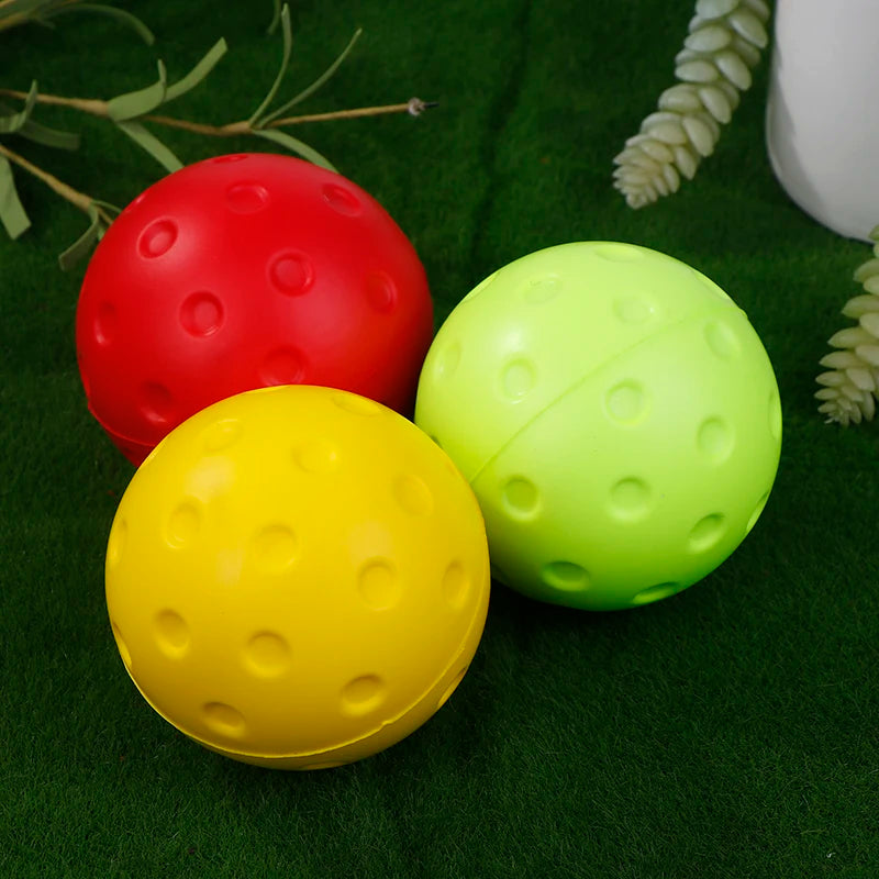 Silent & Sturdy Indoor Pickleball Balls, 1/3pcs, 74mm, PU Foam, Suitable for Practice and Tournaments
