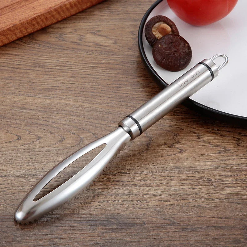 Kitchen Accessories Stainles Fish Scales Scraping Graters Fast Remove Fish Cleaning Peeler Scraper Fish Bone Tweezers Tool Gadge