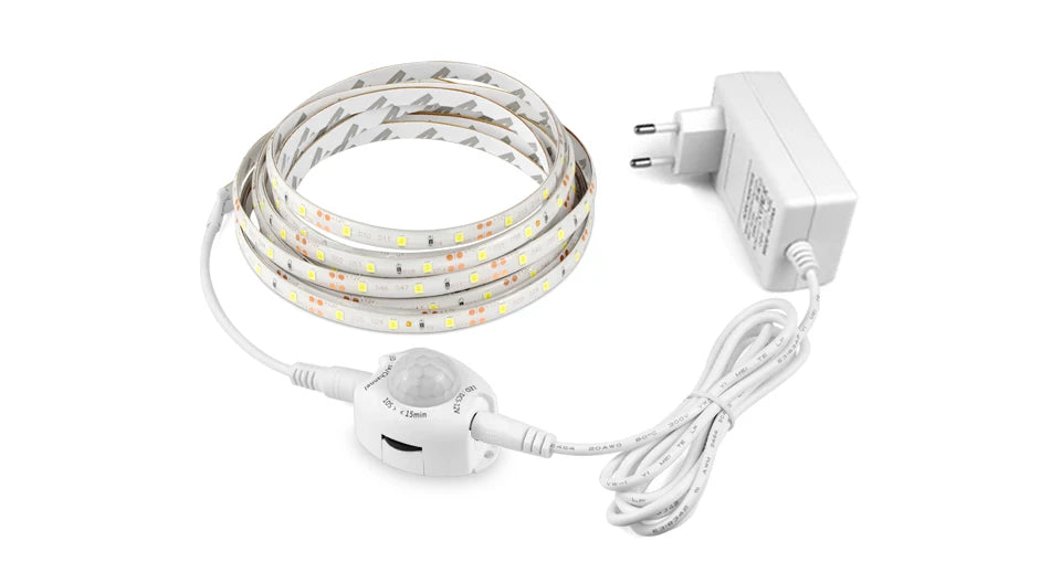 12V Bathroom Mirror Light PIR Motion Sensor LED Strip Light 2835 60led/M Waterproof Smart Night Lamp for Bedroom Bathroom Stair