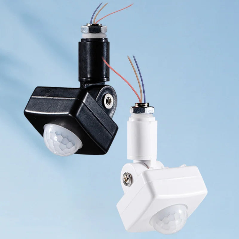LED Motion Sensor 220V 110V Auto PIR Infrared Detector 180 Degree Rotatable Outdoor Timer Light Switch PIR Motion Sensor