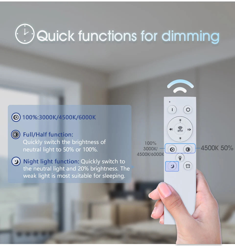 Smart LED Ceiling Light APP Luster Remote Control Appliance 36W 50W 80W interior Home Decor Fixture Bathroom Bedroom