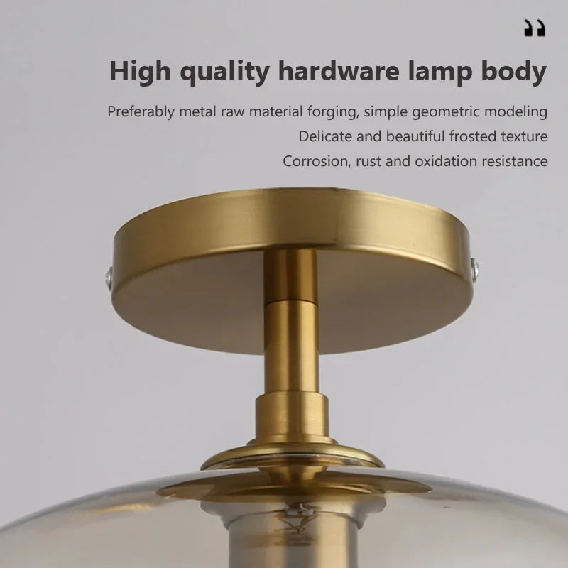 Modern LED Glass Ceiling Light Minimalist Cloakroom Balcony Bedroom Dining Room Lighting Hallway Lamp Indoor Lighting Lampara