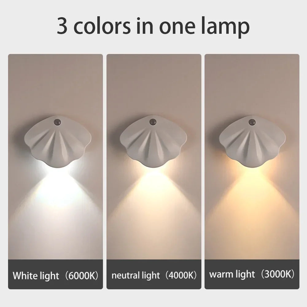 Motion Sensor Light Night Light USB Type-C Rechargeable For Kitchen Bedroom Mural Living Room Interior Lighting Decor Wall Lamps