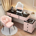 #Smart Bedroom Furniture Modern Simple Multi-functional Solid Wood Dressing Makeup Vanity Table With Wireless Charging
