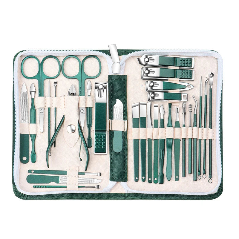 6/9 Pcs Set Professional Piece Nail Care Kit Stainless Steel Manicure & Pedicure Set Nail Clipper Set with Travel Case