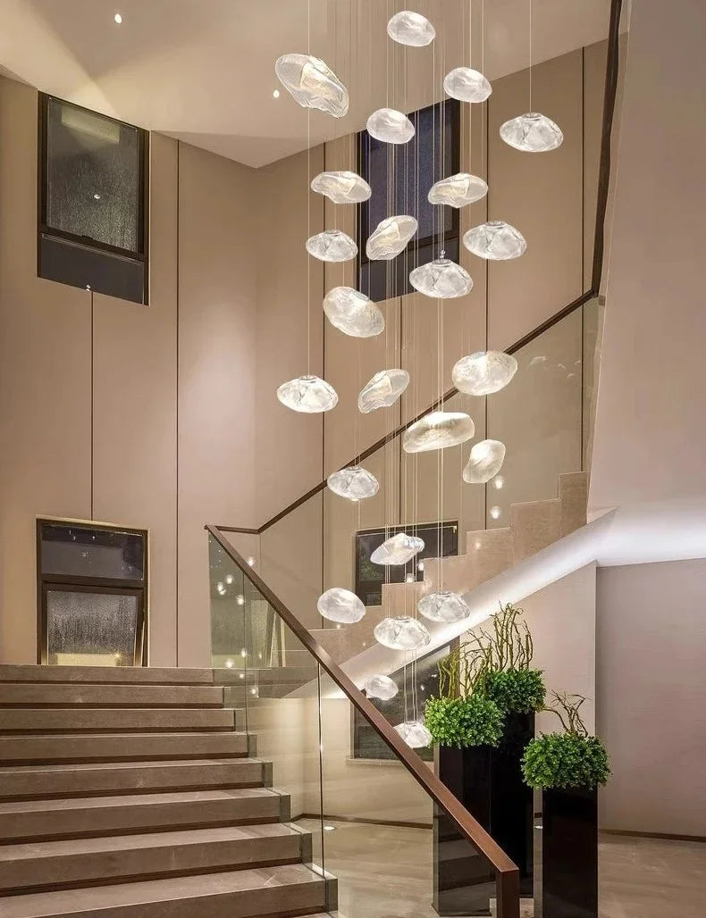 Modern Light Luxury Home Decoration LED Chandelier Staircase Light Living Room Chandelier Indoor Lighting