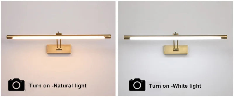 Mirror Wall Lamps Bathroom Modern Wall Lights Toilet Wall Mounted Lighting Fixtures Sconces Indoor Bedroom 12W 40 CM