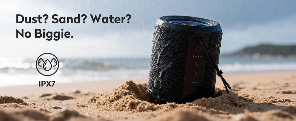 OHAYO Bluetooth Speaker Wireless with Stereo Sound, 15W Bluetooth 5.3 Speaker with TWS Pairing, AUX & USB Input, IPX7 Waterproof