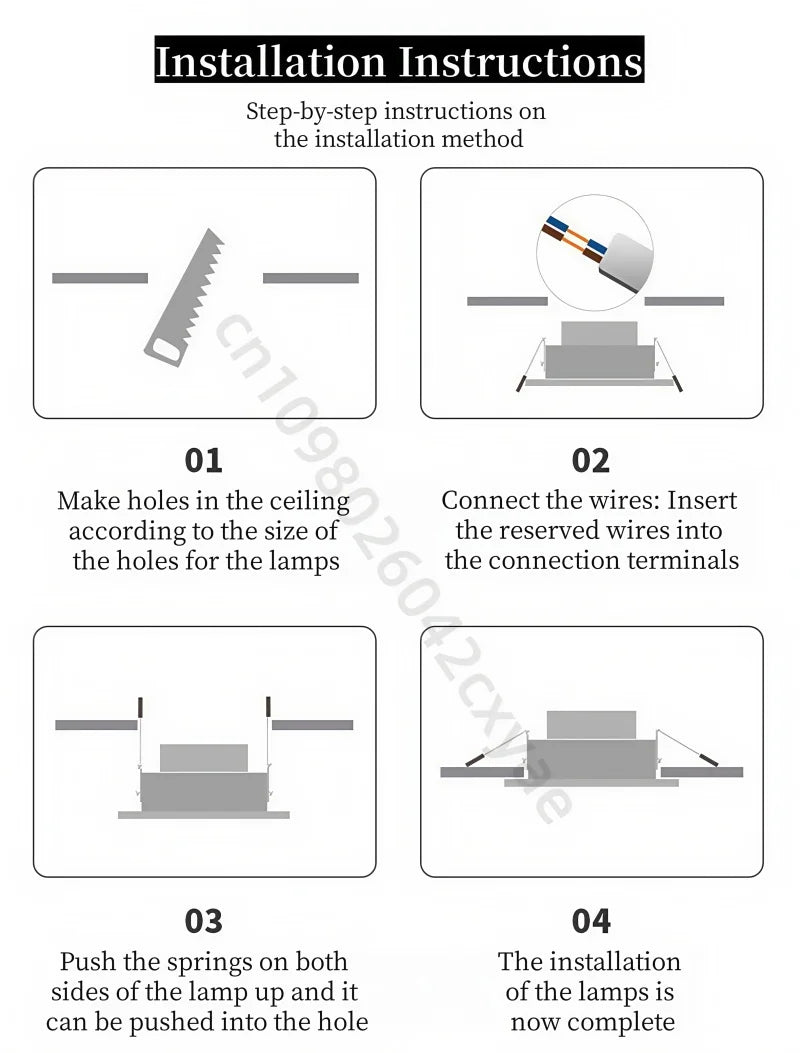 Dimmable LED downlights, COB spotlights, 10W, 20W, 30W, ceiling anti-glare, living room and kitchen indoor lighting