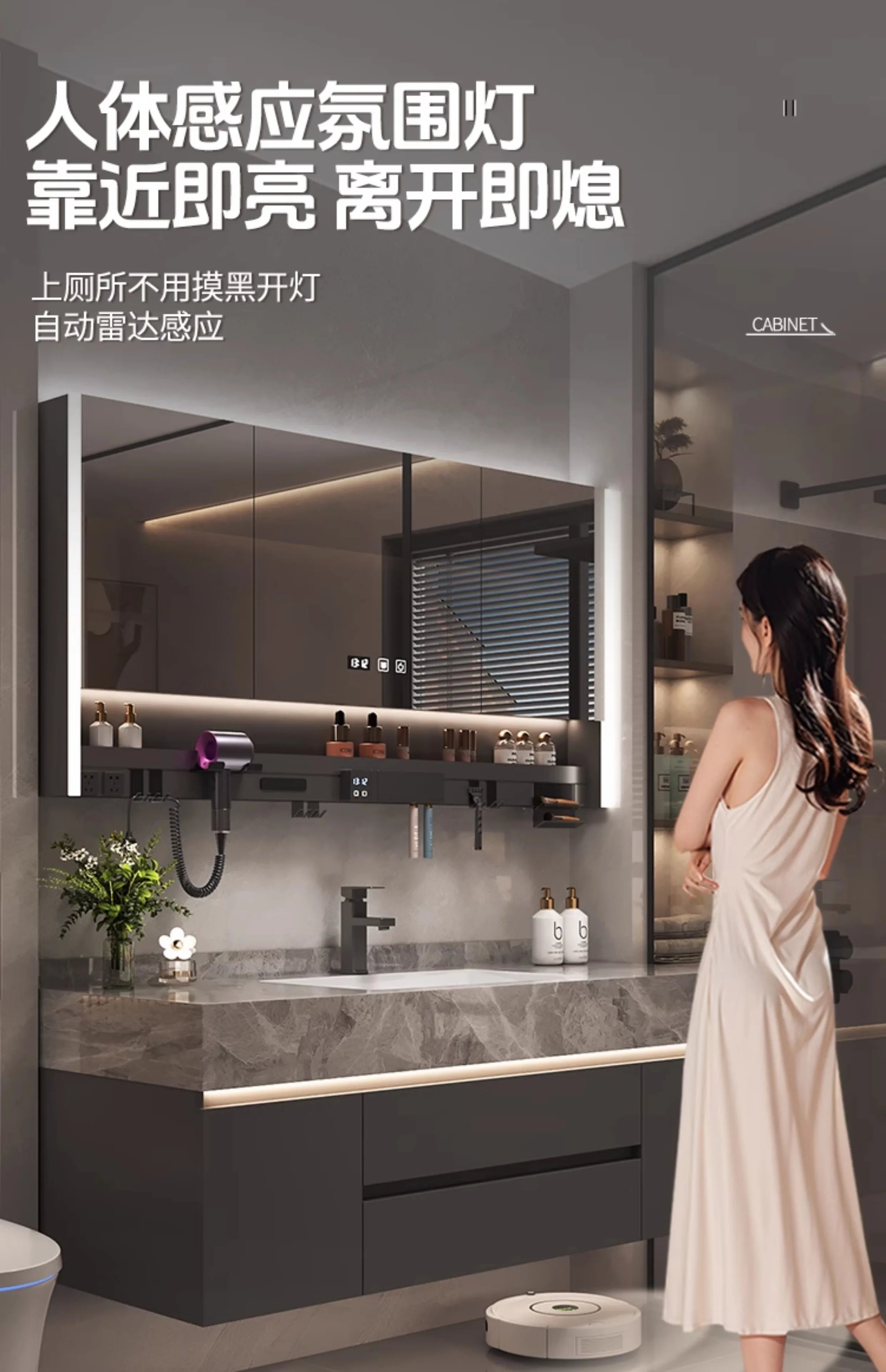 Simple Luxury Bathroom Cabinets Washbasin Vintage Toilet Drawer Bathroom Cabinets Storage Mirrors Mobili Per La Casa Furniture