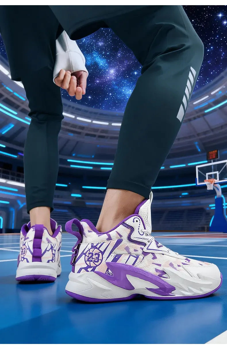 Flying Weave Breathable Basketball Shoes, Soft And Comfortable, Thickened Shock-absorbing Sole, Durable For Daily Sports Outdoor