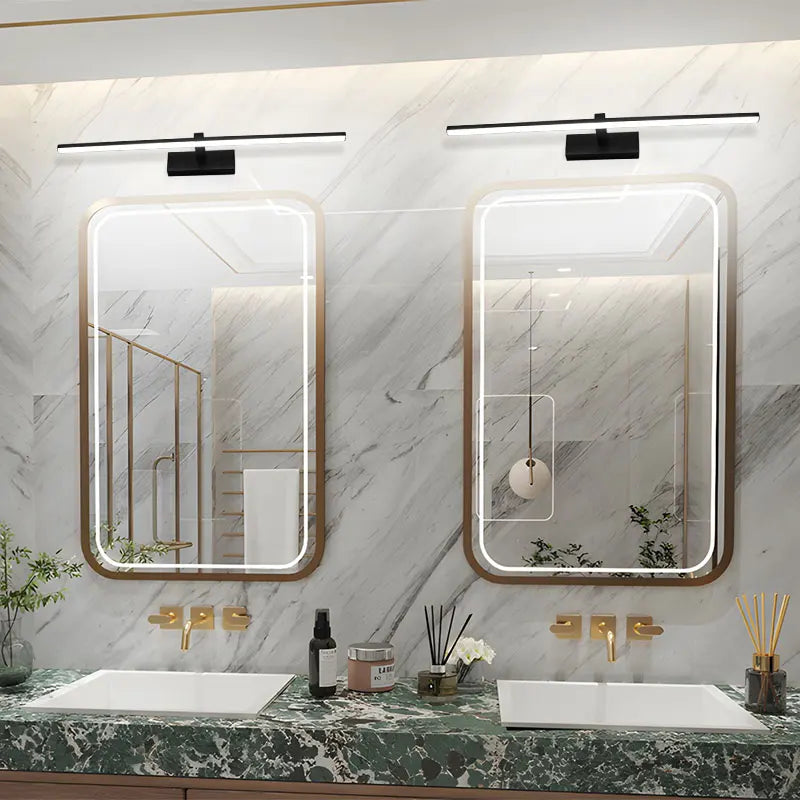 Indoor LED Vanity Lights for Mirror Hardwired 40/60cm Black LED Wall Lights Wall Lamps for Bathroom Picture Lights for Wall