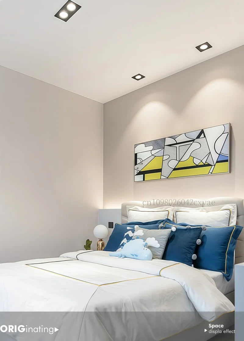 Dimmable LED downlights, COB spotlights, 10W, 20W, 30W, ceiling anti-glare, living room and kitchen indoor lighting