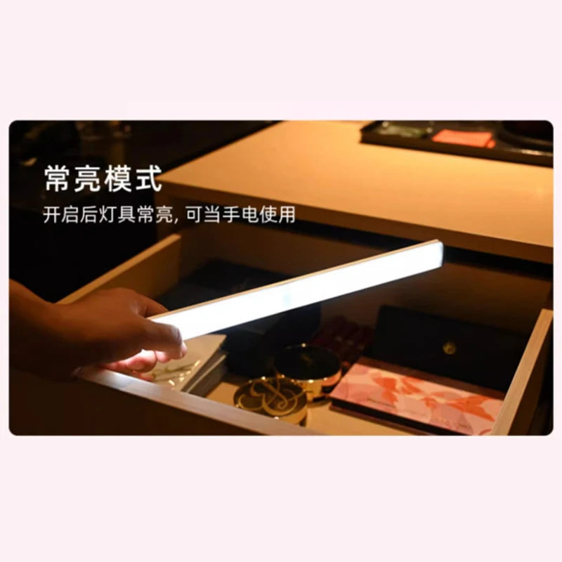 LED Motion Sensor Light Wireless LED Night Light Type C Rechargeable Light Cabinet Wardrobe Lamp Staircase Backlight For Kitchen