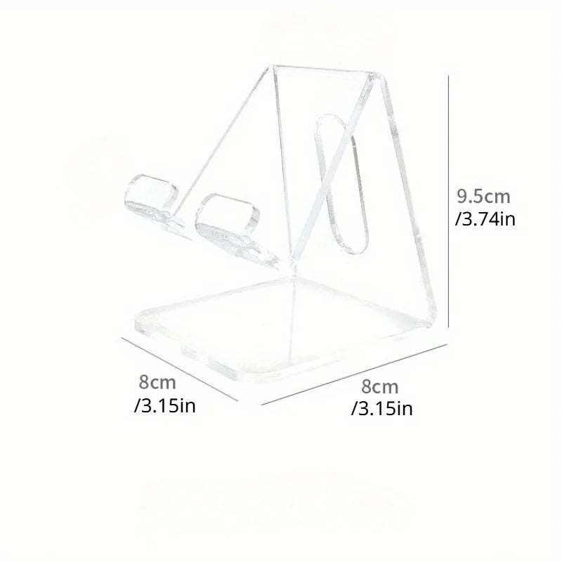 1pc Acrylic Phone Holder, Transparent Phone Holder, All Smartphones, Desk, Office Supplies, Accessories