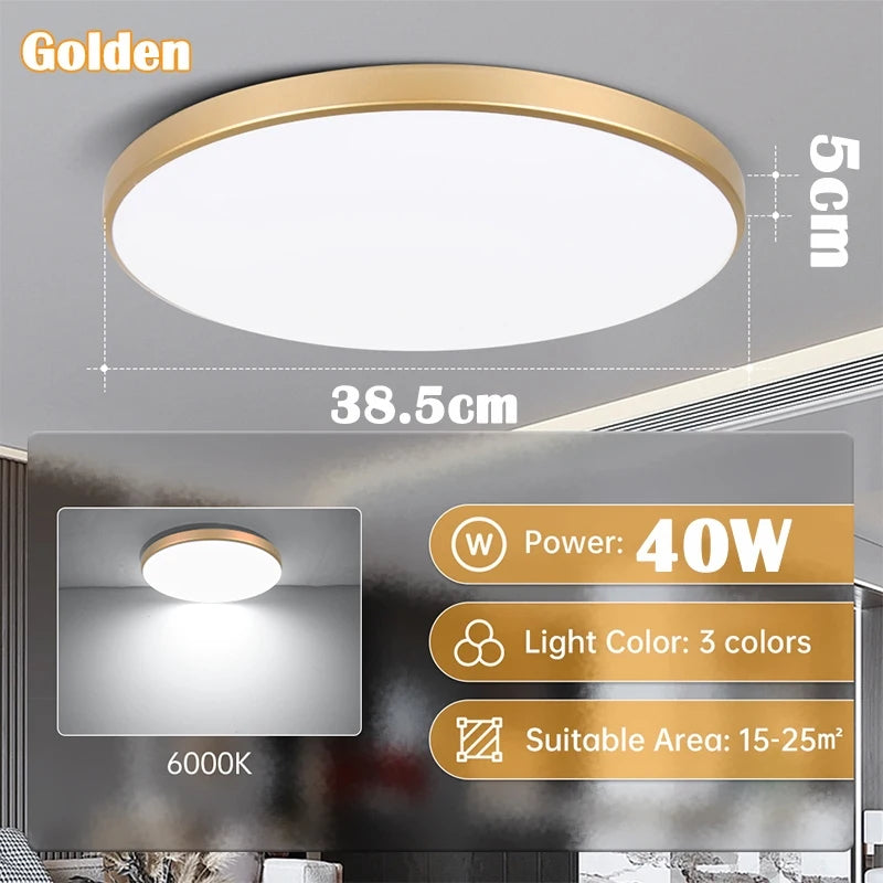 Modern Ceiling Lamp 220V Dustproof Led  Ultra-thin Ceiling Chandelier for Indoor Living Room Bedroom Decorative Ceiling Light