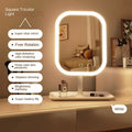 3 Colors LED Lighted Vanity Mirror Unique Designer Touch Control Makeup Mirror for Bedroom Dressing Table Desktop Gifts Women