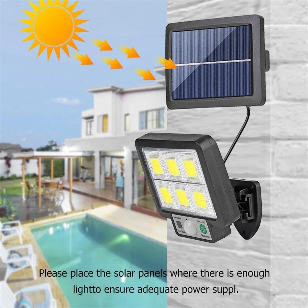 Motion Sensor Lamps Garden Street Lighting Solar Lamp LED Solar Split Wall Lamp 3 Mode Waterproof For Garage Security Wall Light