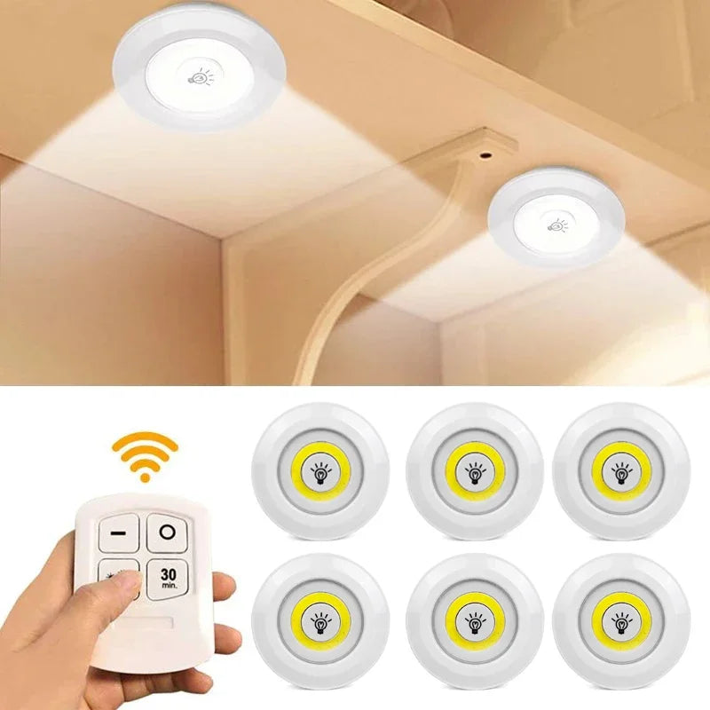 Smart Wireless Remote Control Dimmable Night Light Decorative Kitchen Closet Staircase Lighting Mini LED Lights