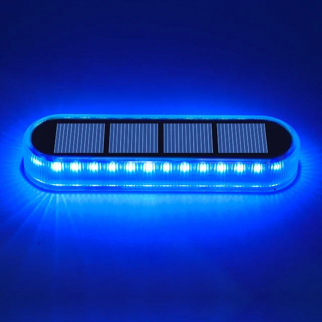 Outdoor Solar Deck Light Waterproof IP68 Stair Lamp with 30 LEDs for Railing Fence Yard Exterior Decorative Lighting