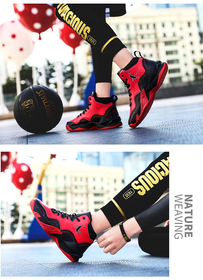 Kids Boy Breathable Basketball Woman Training Sneakers Zapatillas Men's Basketball Shoes High Top Basketball Shoes Outdoor 2025