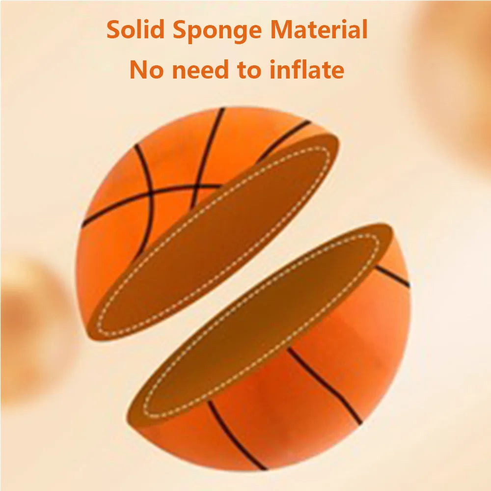 PU Foam Basketball Kids Indoor Silent Basketball Bouncing Mute No Noise Ball Bounce Squeezable Mute Bouncing Sports Basketball