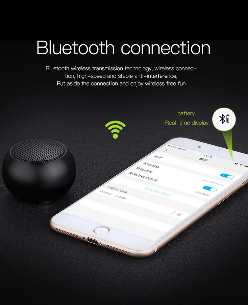 Bluetooth Wireless Speakers TWS Handfree Portable Cell Phone Speaker	Small Subwoofer Bass Sound Box Mini Soundbox Metal