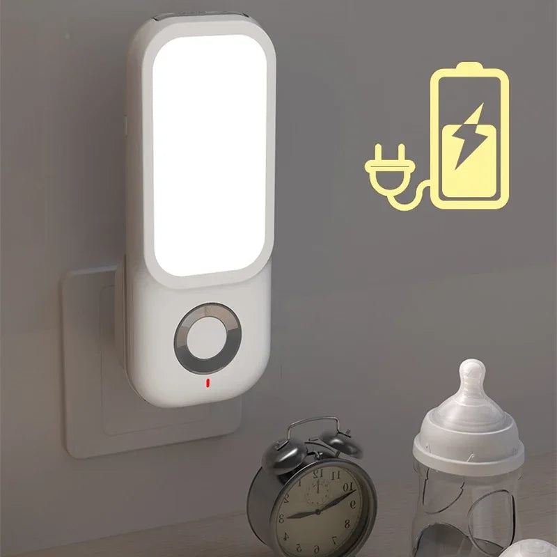 LED Motion Sensor Night Light Wireless Charging Flashlight for Bedroom Corridor Porch Bathroom Hallway Dusk to Dawn Wall Mount