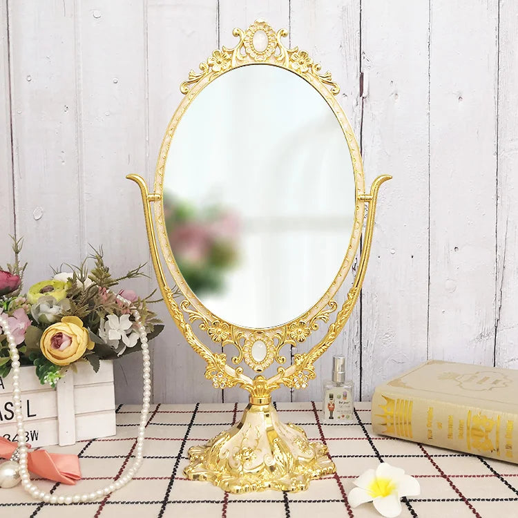 Vanity Dressing Table Mirror Creative Design Luxury Fashion Girls Standing Minimalist Mirror Interior Espelhos Room Decorations