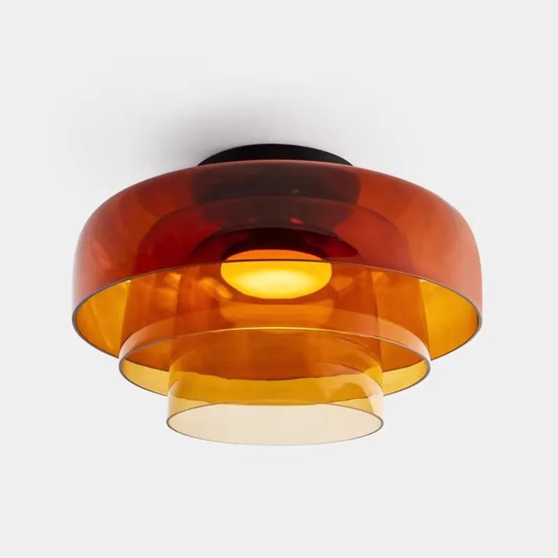 LEVELS Glass Ceiling Lamp Bedroom led Medieval Colourful lamps for Restaurant Creative Dining Room bedroom Balcony hallway Lamps