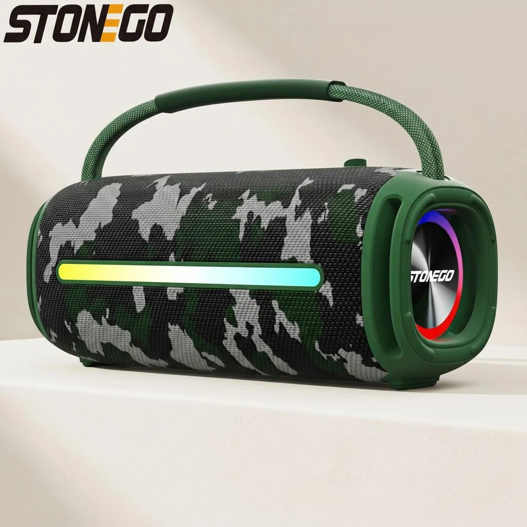 Portable Bluetooth 5.3 Speaker RGB Lantern Waterproof IPX6 High Power Audio Outdoor Wireless Speaker