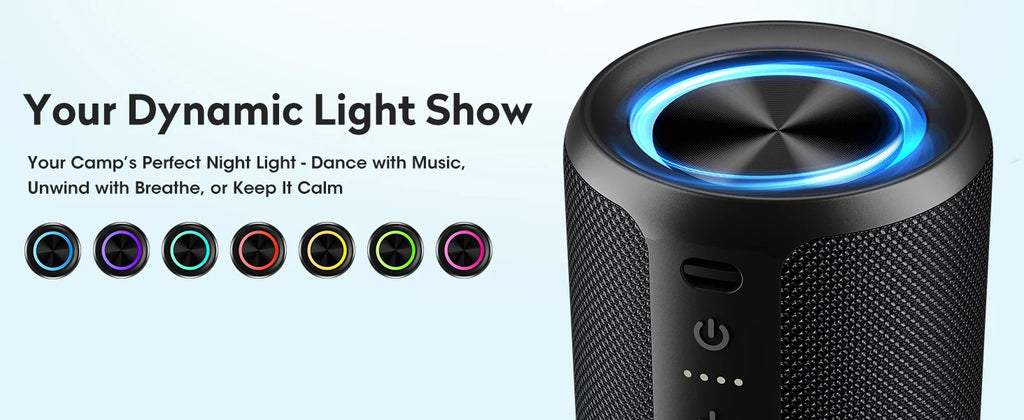 OHAYO Bluetooth Speaker Wireless with Stereo Sound, 15W Bluetooth 5.3 Speaker with TWS Pairing, AUX & USB Input, IPX7 Waterproof