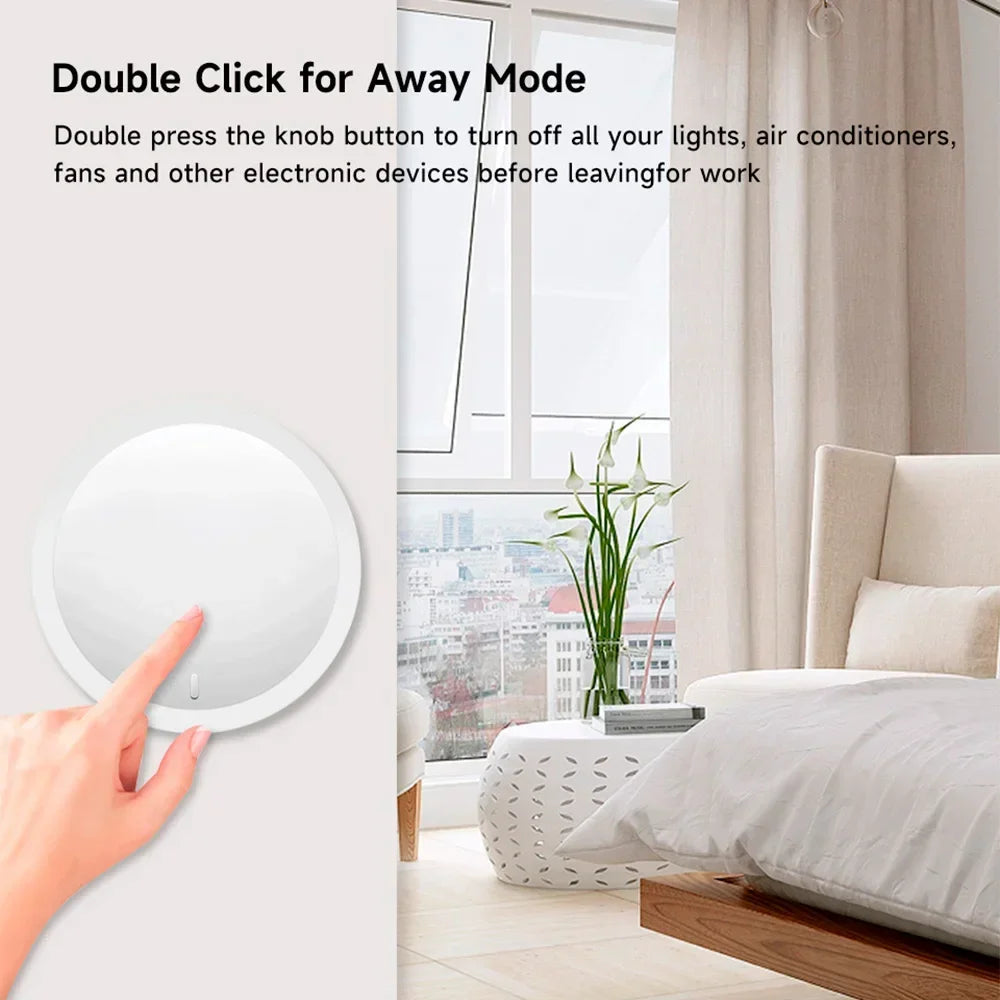 new gadgets Tuya ZigBee Smart Home button  Smart Knob Switch Wireless Scene Button Rotatable Dimmer Switch Linkage Remoter