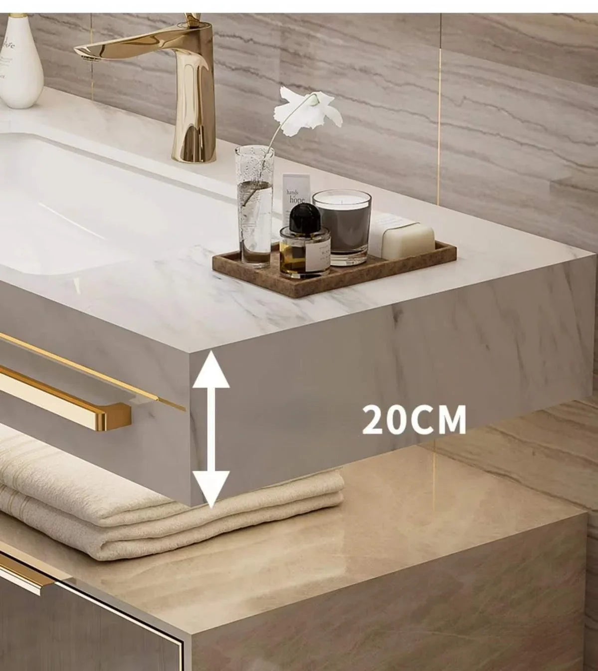Modern Slate Bathroom Cabinet with Double Washbasin Smart Mirror Ceramic Bathroom Vanity Cabinets Under Sink Bathroom Furniture