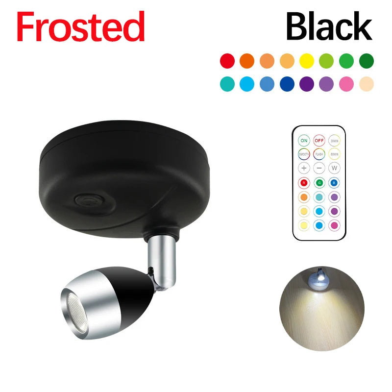 Smart Remote Control & Magnetic USB LED Wall Light,3 Mode Dimmable Cordless Touch Night Lamp for Bedside,Wardrobe,Hallway,Stairs