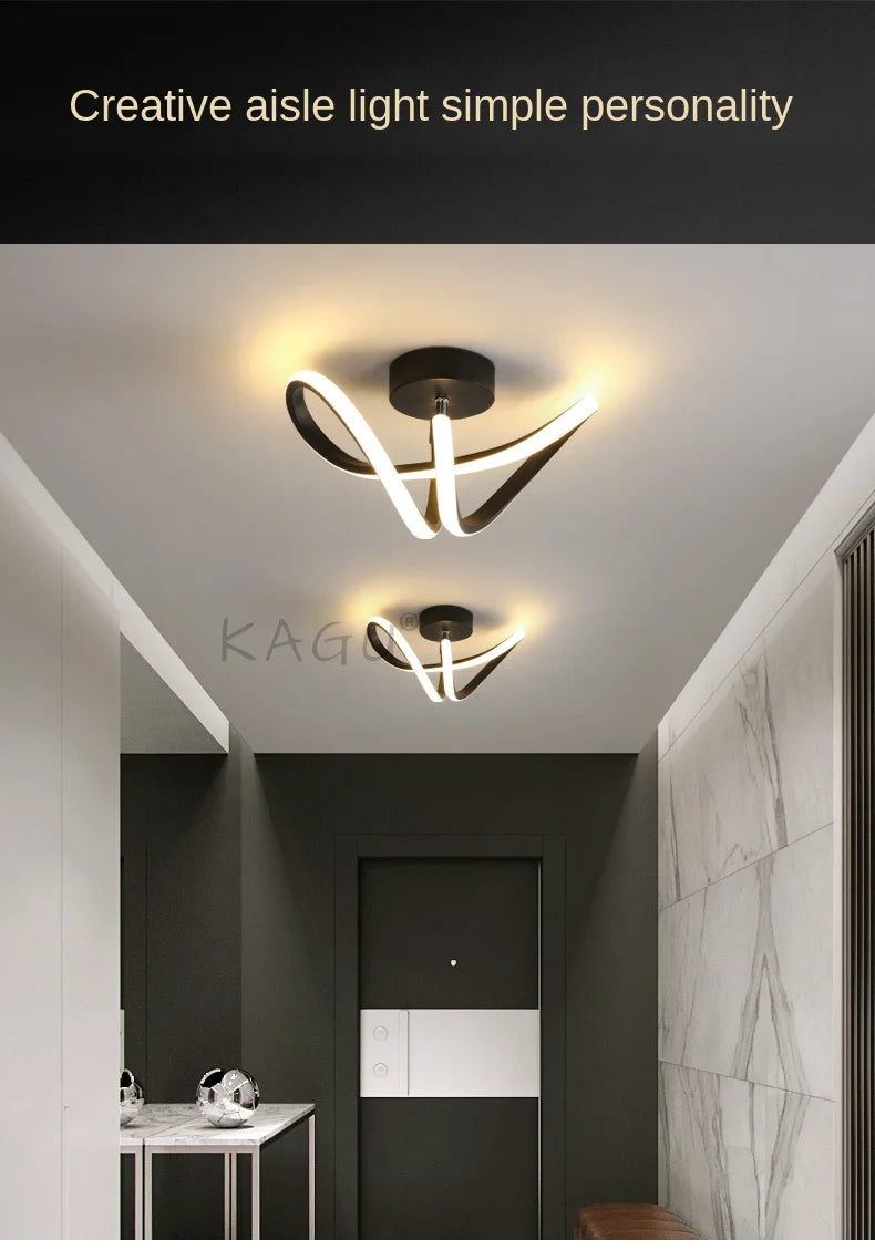 KAGU Modern Aisle LED Ceiling Lamp For Stairs Entrance Corridor Balcony Indoor Lighting Minimalist Style Light Kitchen Fixtures