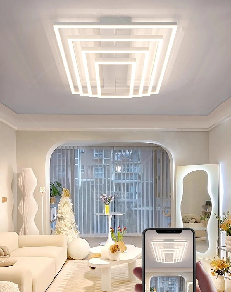 Nordic home decoration salon bedroom decor smart led lamp lights for room dimmable Ceiling light lamparas indoor lighting