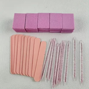 60/30/15Pcs Disposable Nail Cleaning and Care Kit,Mini Nail Filing Stick,Portable File Nail Accessories,Nail Supplies