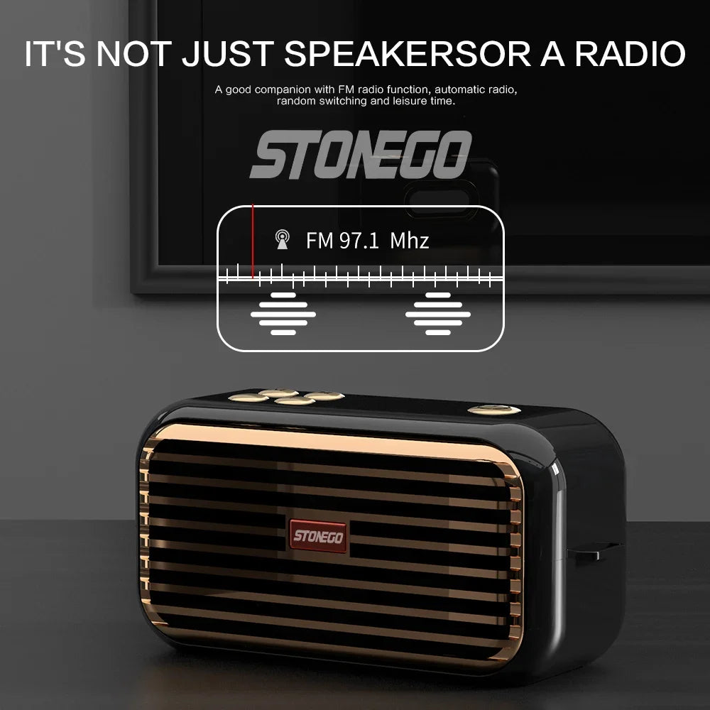 Wireless Bluetooth Speaker with Stereo Sound Extended Bass TWS Bluetooth 5 0 TF Card USB AUX Audio Input