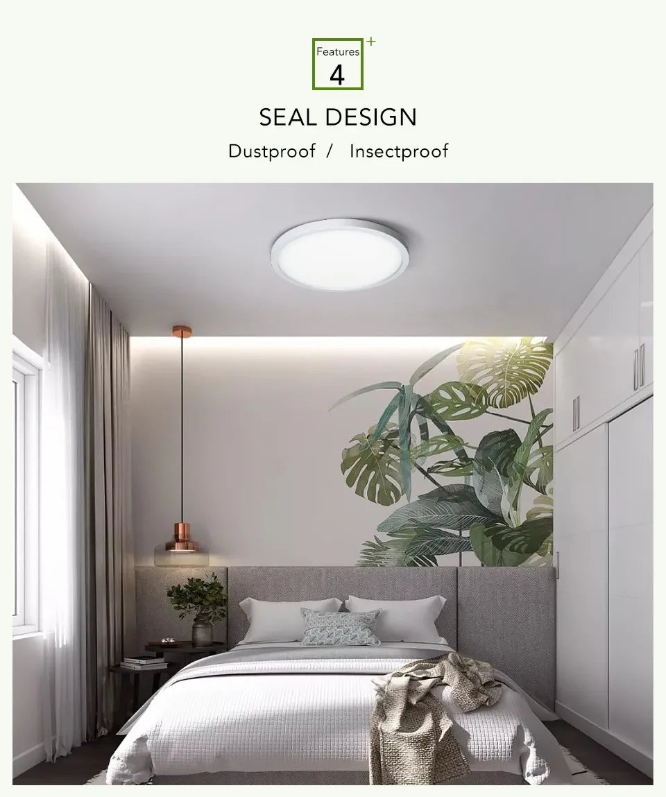 2.2cm Ultra Thin Ceiling Light 6W 9W 13W 18W 24W 110V 220V  Luster Home Appliances Indoor Decoration Bedroom Living Room Kitchen