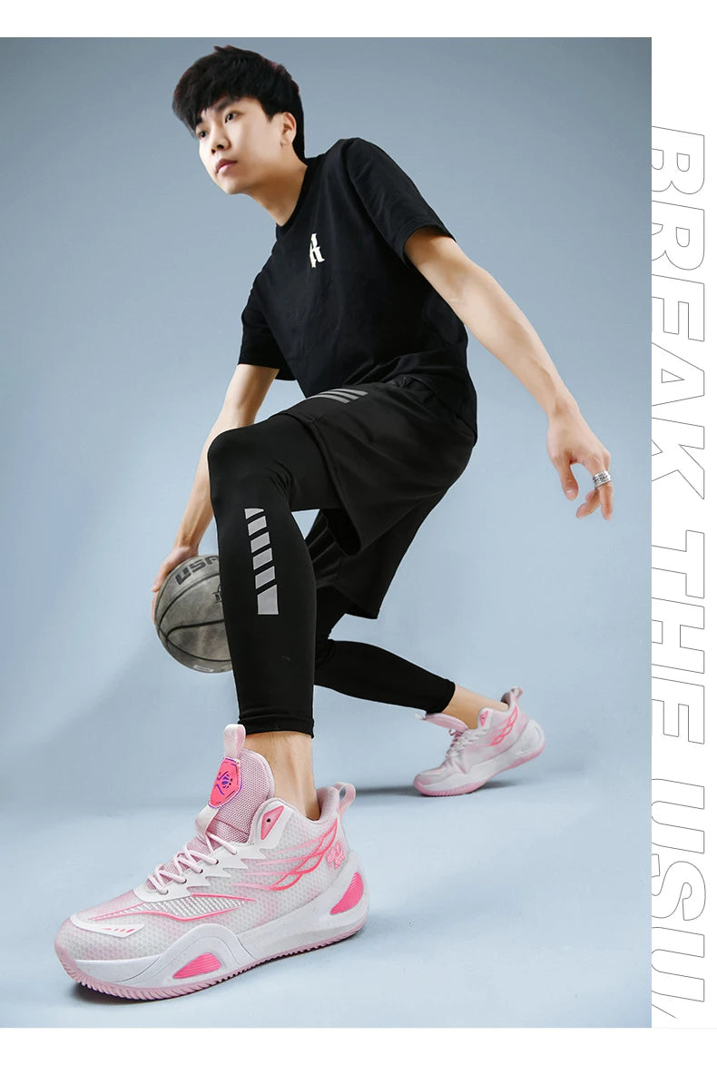 Men's Training Basketball Shoes Anti Slip Durable Cushion Lightweight Breathable Sneakers Outdoor Indoor Athletic Sport Shoes